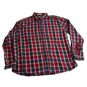 L.L. Bean Plaid Long Sleeve Button Up Cotton